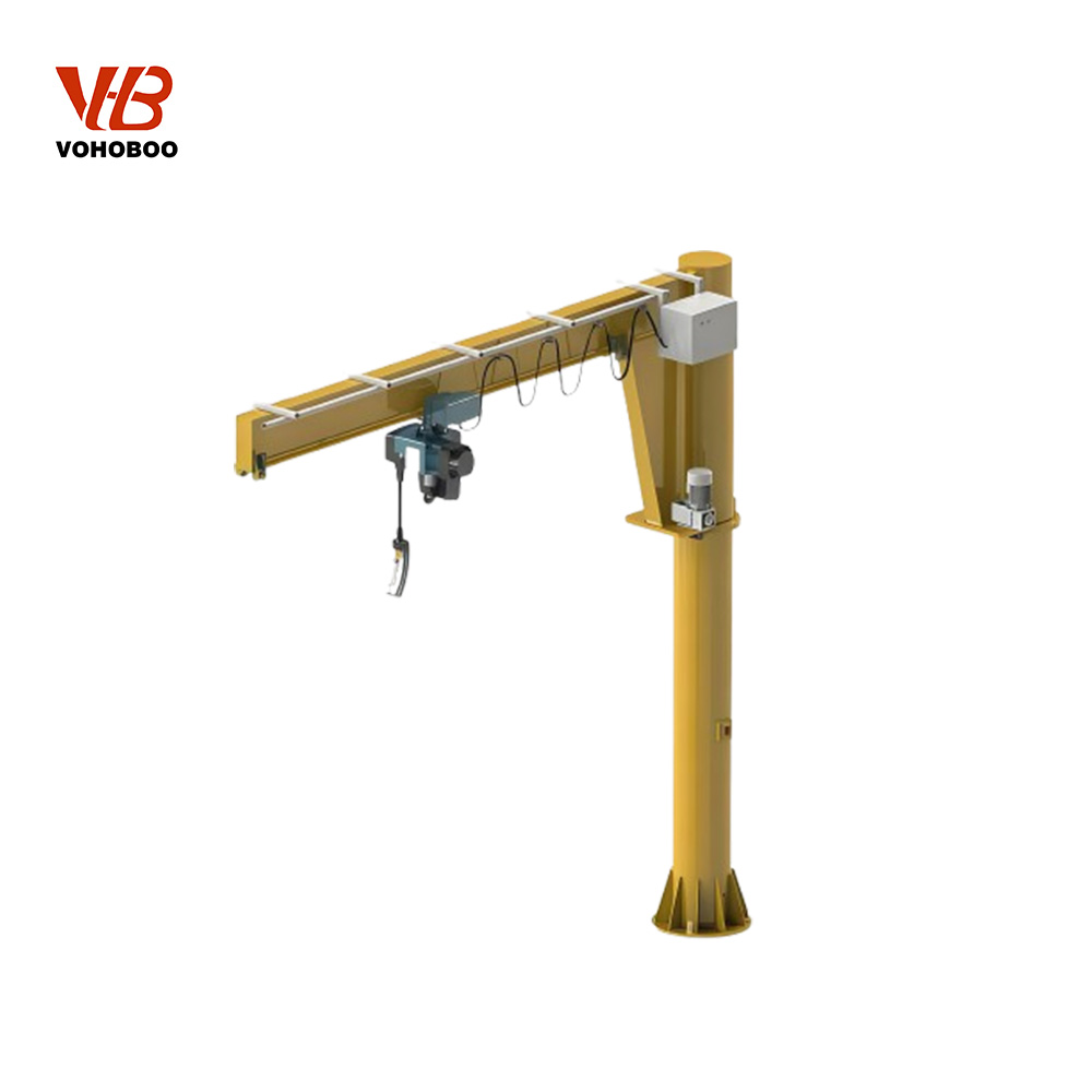 1 Ton Freestanding Jib Crane with 360-Degree Rotation for Efficient Workshop and Warehouse Material Handling