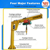 Customized Industrial Pillar Mounted Jib Crane with G80 Alloy Steel Chain Hoist for Workshop Lifting