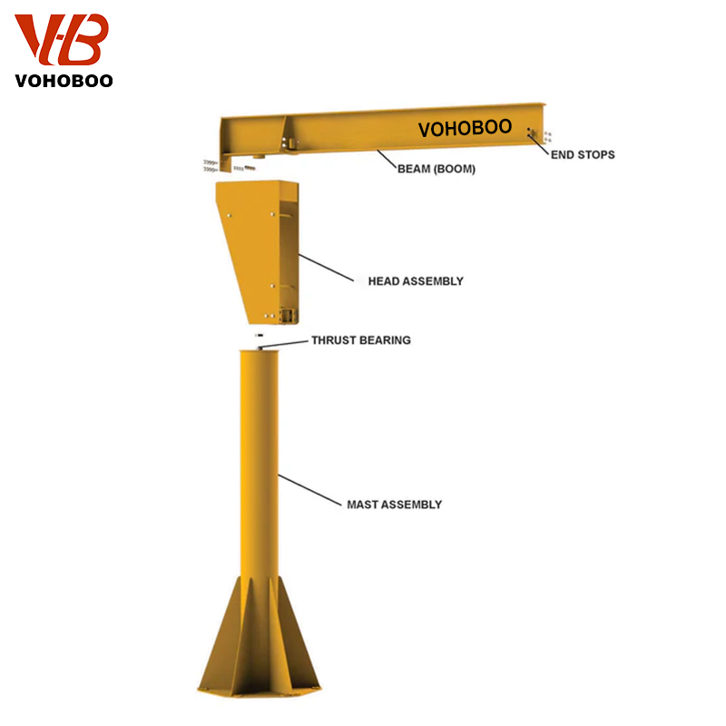 Free Standing Jib Crane with 360 Degree Rotation for Easy Material Handling