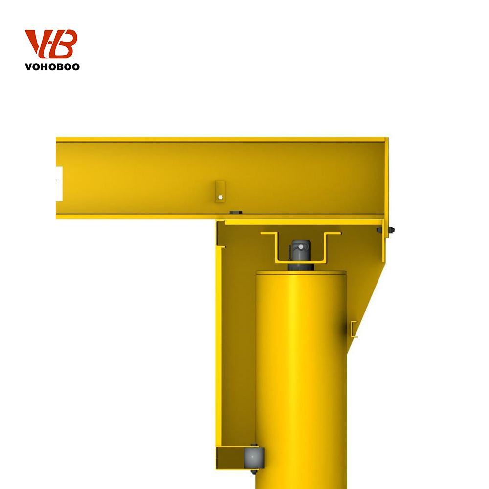 2 Ton Rotating Column Jib Crane with Reinforced Base Plate for Enhanced Lifting Stability VOHOBOO