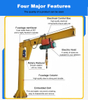 Free Standing Jib Crane with 360 Degree Rotation for Easy Material Handling