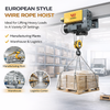 Modular Design European type Electric wire rope hoist with Precise Frequency Drive for Automated Manufacturing Workshops