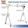 CE Certified 0.5T-5T Portable Mobile Aluminum Gantry Crane Adjustable Height Foldable A-Frame Workshop Lifting Crane with Electric Chain Hoist OEM Available