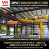0.5-5 Ton Jib Crane with Electric Hoist 360 Degree Slewing CE Certified 4-7m Arm Length for Construction Workshop Material Handling