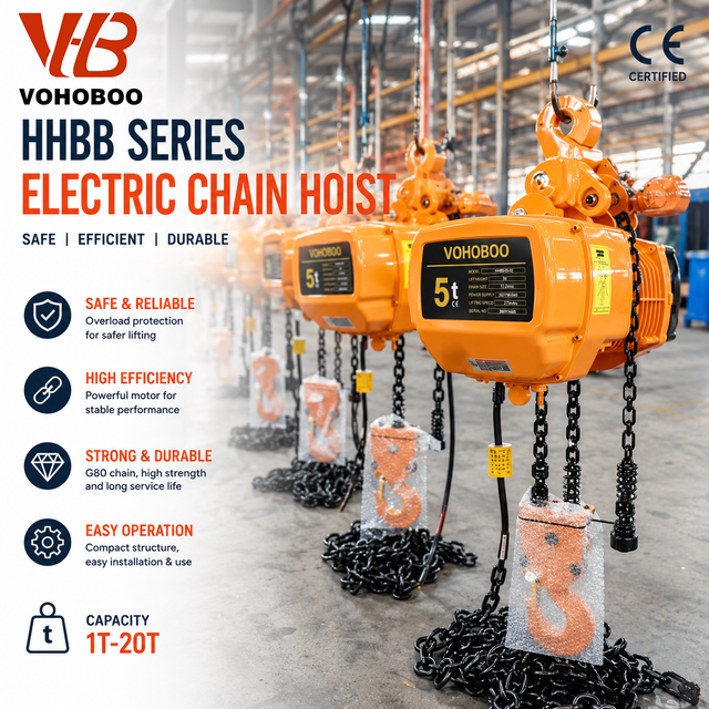 High Performance M6 Duty Class HHBB Chain Hoist - 2X Longer Service Life with Thermal Protection